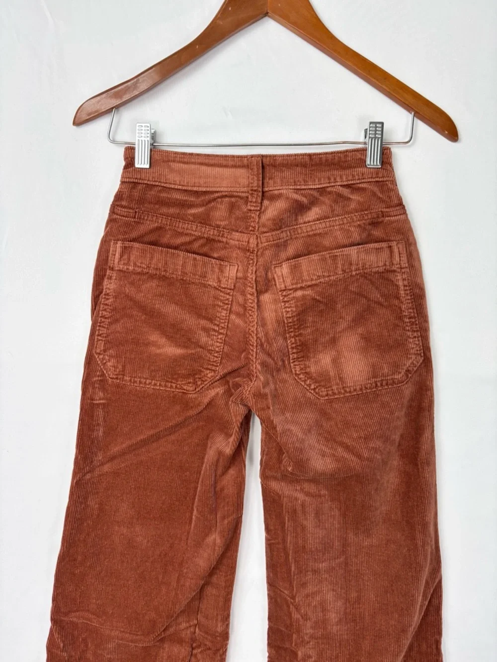 NEW Pilcro Anthro Rylan High Rise Flare‎ Jeans Corduroy Cedar Size 23 Tall